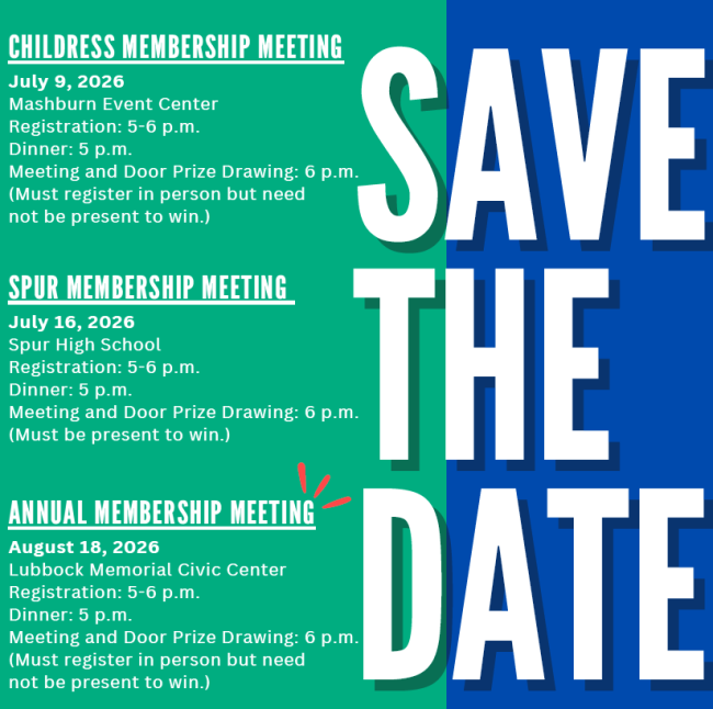 Save the Date - Membership Meetings